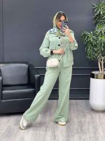 ست مانتو و شلوار افرا کد 4758 - تصویر 4