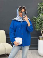 مانتو دو جیب زاپ دار دنیز کد 4757 - تصویر 24