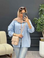 مانتو دو جیب زاپ دار دنیز کد 4757 - تصویر 2