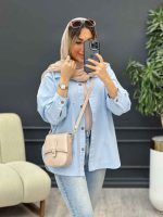 مانتو دو جیب زاپ دار دنیز کد 4757 - تصویر 10