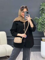مانتو دو جیب زاپ دار دنیز کد 4757 - تصویر 18