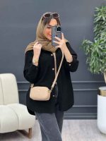 مانتو دو جیب زاپ دار دنیز کد 4757 - تصویر 7