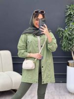 مانتو کتان جیب نما روشا کد 4761 - تصویر 12