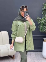 مانتو کتان جیب نما روشا کد 4761 - تصویر 4