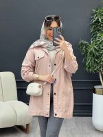 مانتو کتان جیب نما روشا کد 4761 - تصویر 7