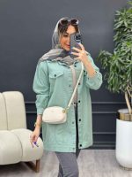 مانتو کتان جیب نما روشا کد 4761 - تصویر 8