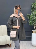 مانتو کتان جیب نما روشا کد 4761 - تصویر 5