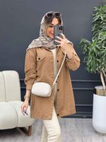 مانتو کتان جیب نما روشا کد 4761 - تصویر 9