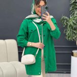 مانتو کتان جیب نما روشا کد 4761