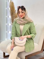 مانتو کتی دو دکمه ثمین کد 4764 - تصویر 17