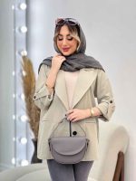 مانتو کتی دو دکمه ثمین کد 4764 - تصویر 22