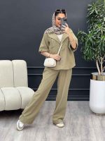 ست مانتو و شلوار جلو بسته دلوان کد 4763 - تصویر 10
