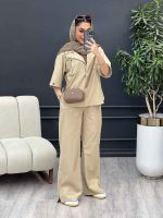 ست مانتو و شلوار جلو بسته دلوان کد 4763 - تصویر 20