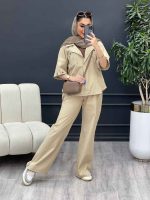 ست مانتو و شلوار جلو بسته دلوان کد 4763 - تصویر 29