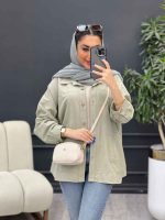مانتو برش دار دو جیب روژین کد 4765 - تصویر 17