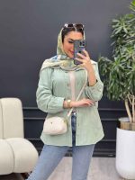 مانتو برش دار دو جیب روژین کد 4765