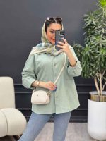 مانتو برش دار دو جیب روژین کد 4765 - تصویر 15