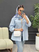 مانتو برش دار دو جیب روژین کد 4765 - تصویر 13