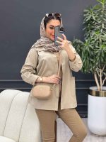 مانتو برش دار دو جیب روژین کد 4765 - تصویر 22
