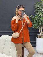 مانتو برش دار دو جیب روژین کد 4765 - تصویر 18
