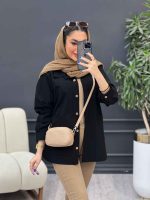 مانتو برش دار دو جیب روژین کد 4765 - تصویر 20