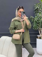 مانتو برش دار دو جیب روژین کد 4765 - تصویر 12