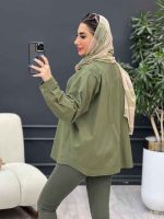 مانتو برش دار دو جیب روژین کد 4765 - تصویر 8