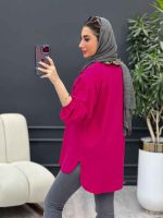 مانتو لینن آستین کش دو جیب کد 4766 - تصویر 22