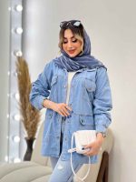 مانتو جین چهار جیب ماهلین کد 4777 - تصویر 5