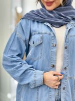 مانتو جین چهار جیب ماهلین کد 4777 - تصویر 9