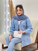 مانتو جین چهار جیب ماهلین کد 4777 - تصویر 11
