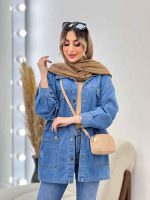 مانتو جین چهار جیب ماهلین کد 4777 - تصویر 8