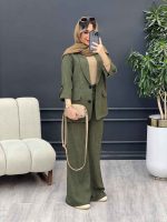 ست مانتو و شلوار دو دکمه سودا کد 4767 - تصویر 9
