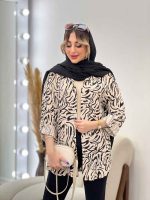 شومیز طرح دار ستیا کد 4784 - تصویر 3