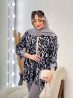 شومیز طرح دار ستیا کد 4784 - تصویر 11