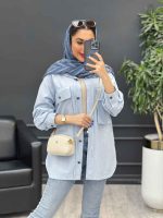 مانتو دو جیب پاکتی دل آرا کد 4769 - تصویر 5