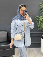 مانتو دو جیب پاکتی دل آرا کد 4769 - تصویر 11