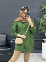 مانتو کتان سرشانه پاگن نیلیا کد 4779 - تصویر 15