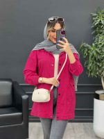 مانتو کتان سرشانه پاگن نیلیا کد 4779 - تصویر 20