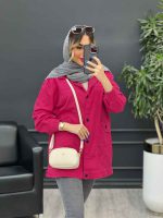 مانتو کتان سرشانه پاگن نیلیا کد 4779 - تصویر 17