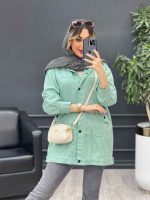 مانتو کتان سرشانه پاگن نیلیا کد 4779 - تصویر 8