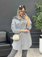 مانتو کتان رنگی غزل کد 4759 - تصویر 14