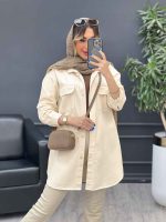مانتو کتان رنگی غزل کد 4759 - تصویر 3