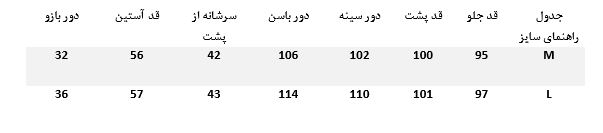 راهنمای سایز