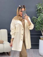 مانتو لینن رنگی تک جیب کد 4796 - تصویر 17
