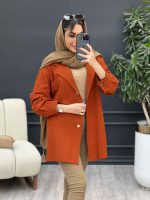 مانتو لینن رنگی تک جیب کد 4796 - تصویر 2