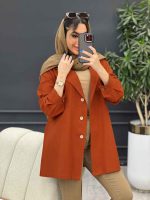 مانتو لینن رنگی تک جیب کد 4796 - تصویر 16