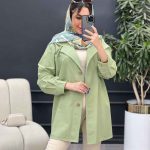 مانتو لینن رنگی تک جیب کد 4796