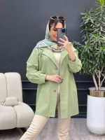 مانتو لینن رنگی تک جیب کد 4796