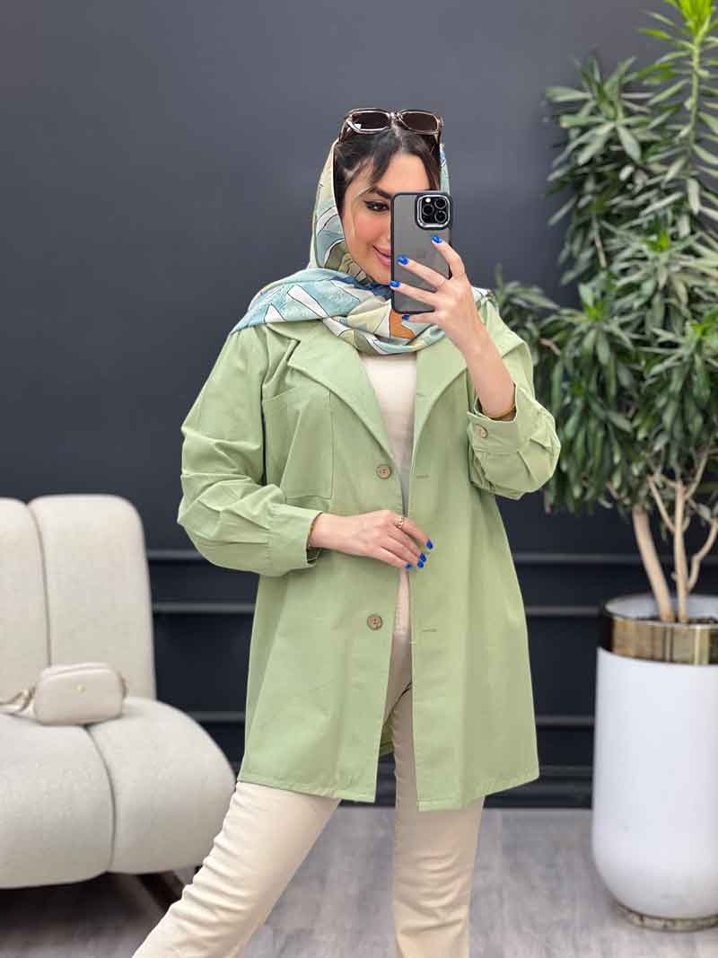 مانتو لینن رنگی تک جیب کد 4796 مانتو لینن رنگی تک جیب کد 4796